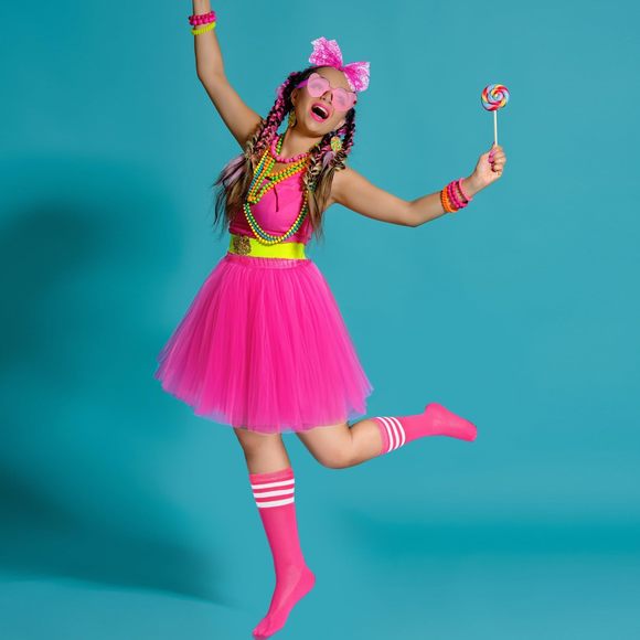 Women Tutu Skirt 80s 90s Costume Outfits Accessoriess Heart Sunglasses Bow🐣 - Picture 6 of 6